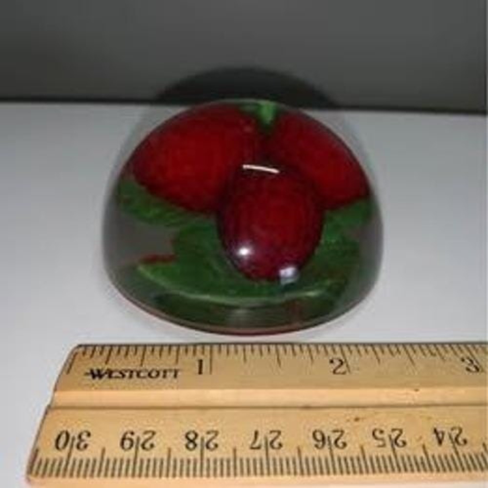 Vintage Lucite fruit paperweight - Picture 4 of 5